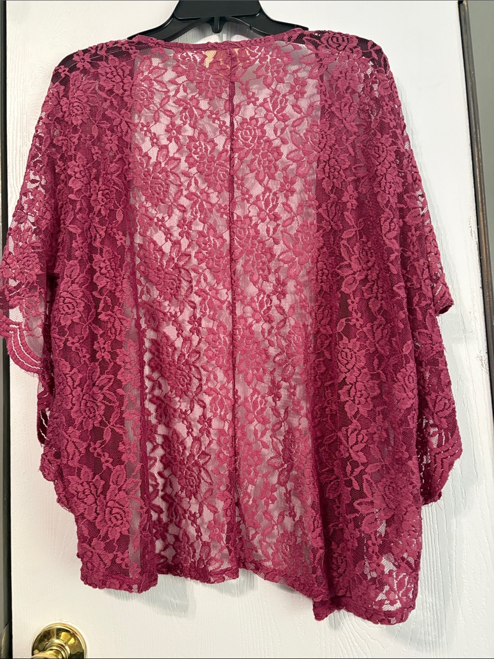 Wishful Park Burgundy Lace Kimono - Picture 6 of 6